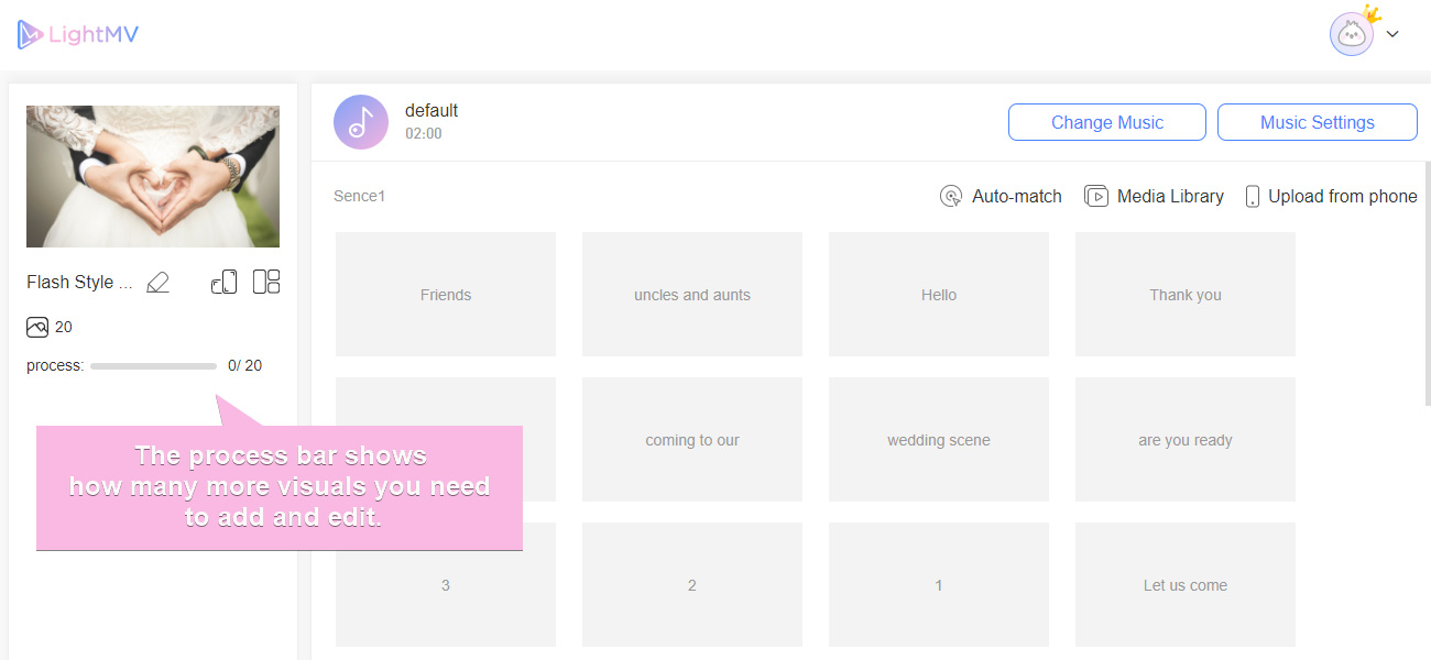 add photos on LightMV