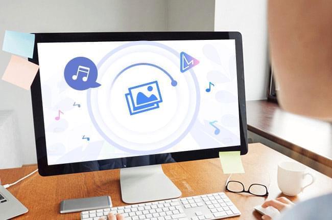 how to add photos with music