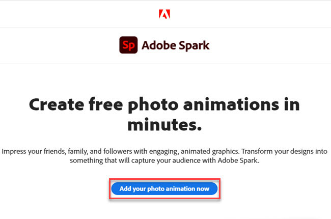 how to animate a picture with adobe spark