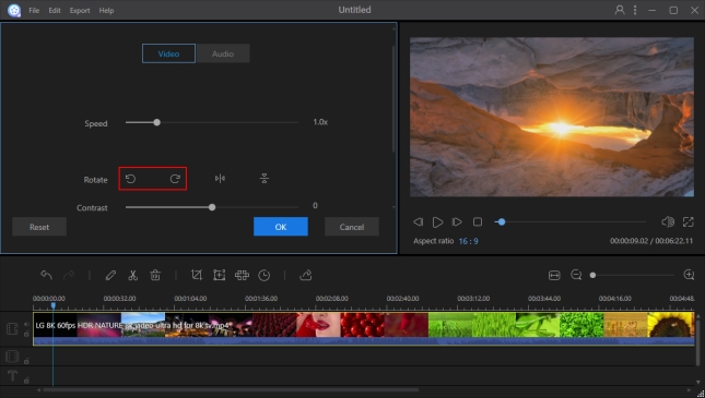 rotate video with ApowerEdit