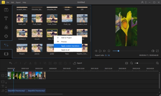 edit photo slideshow via ApowerEdit