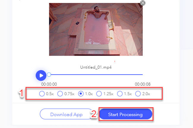 speed up video using with beecut