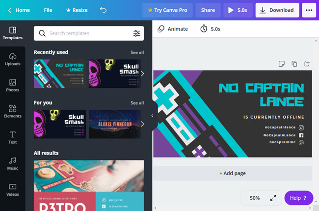 free twitch banner maker