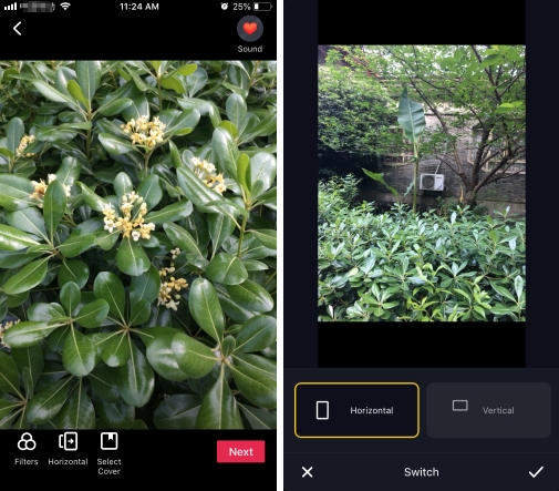 edit slideshow on TikTok