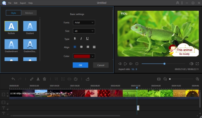 add subtitles to MP4 via ApowerEdit