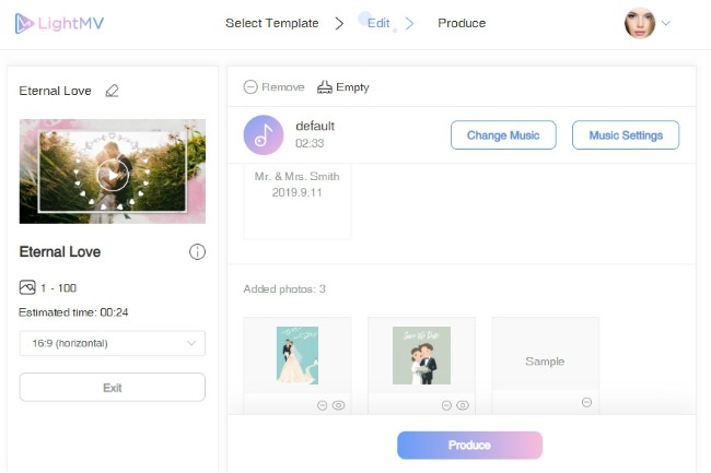 editing a wedding intro