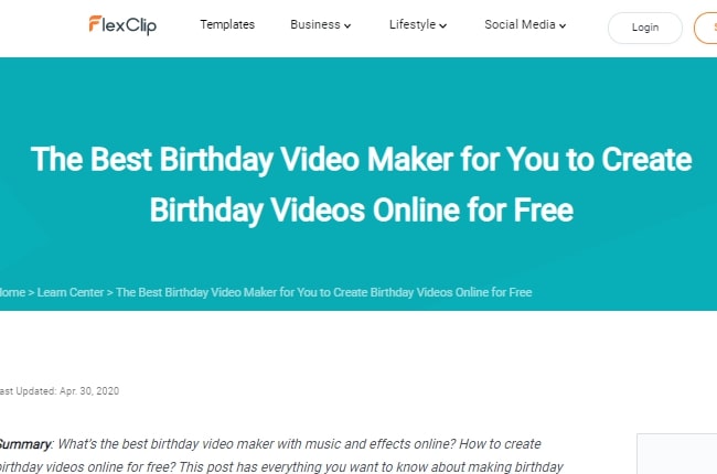birthday presentation maker