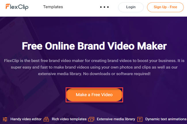 brand video maker flexclip