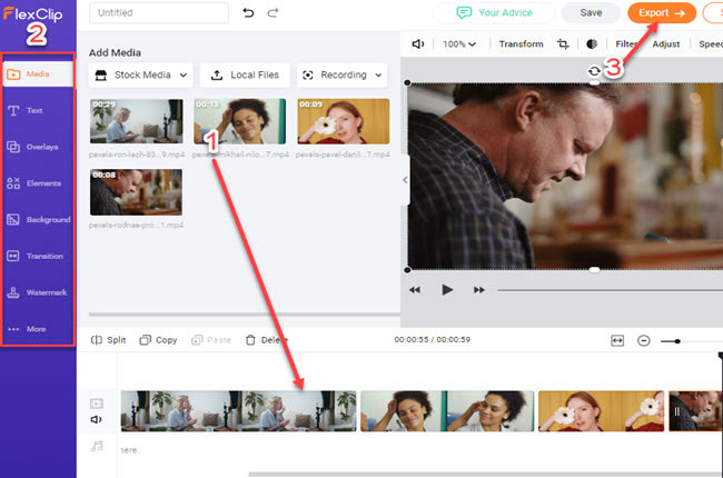 how to make a skit video using flexclip