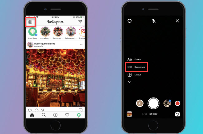 how to make a boomerang video
