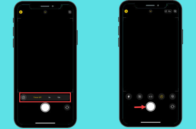 timer on iphone camera