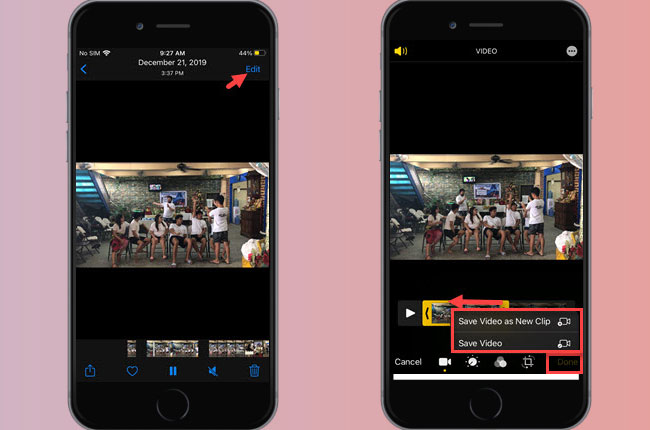 how to shorten a video on iphone