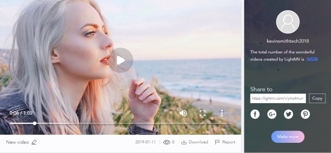 make a slideshow with LightMV