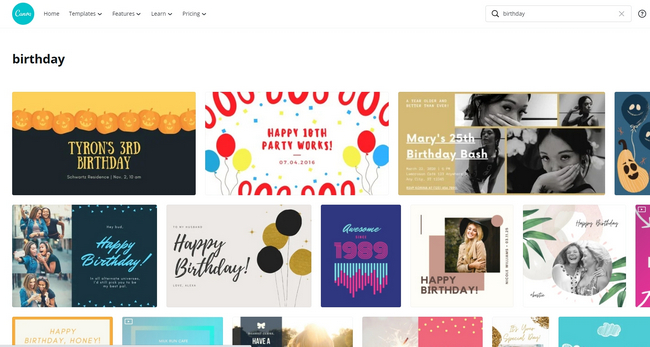 canva birthday invitation sample