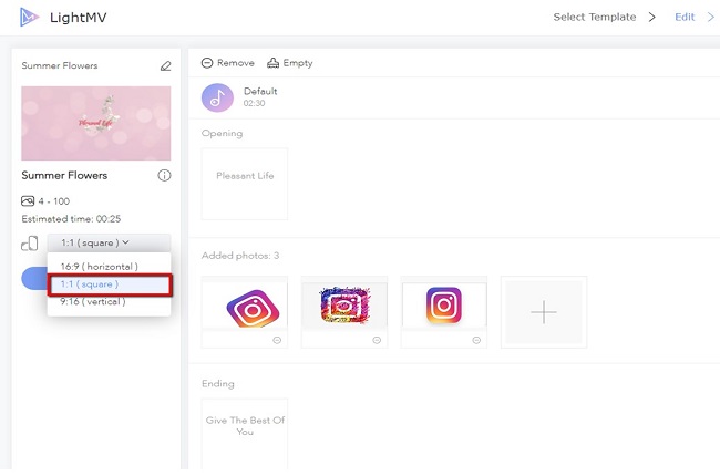 make video square for instagram