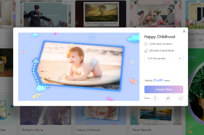 lightmv choose template