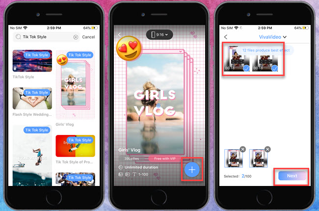 how to make a TikTok with multiple videos