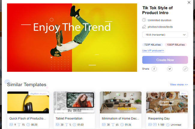 make tiktok videos for business with lightmv