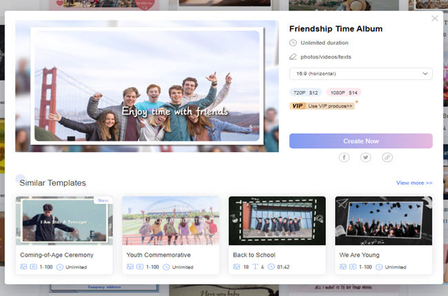 create a link for a video with lightmv
