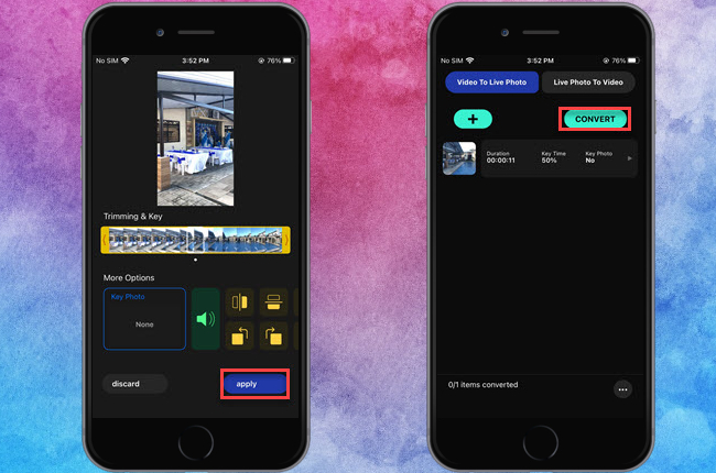 how to turn a video into a live photo 