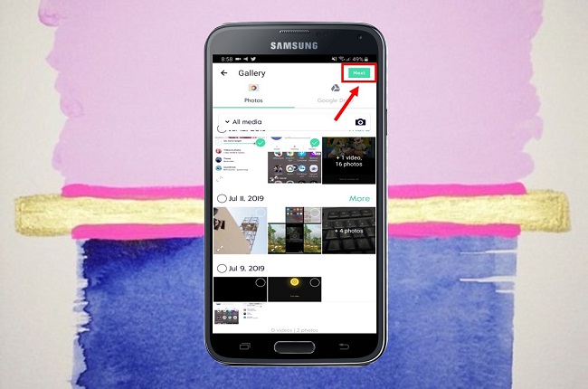 combine videos and pictures