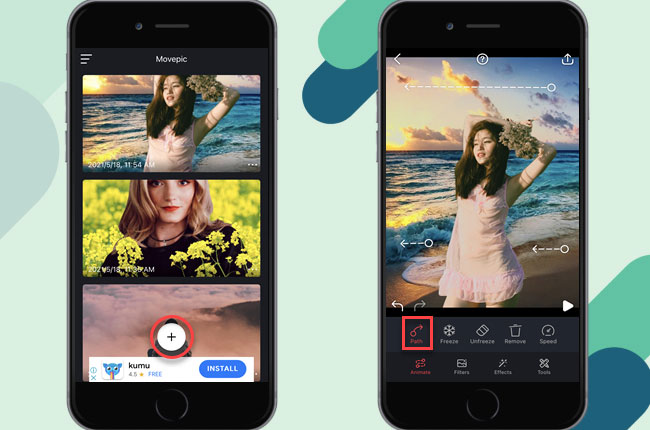 how to animate a picture using movepic