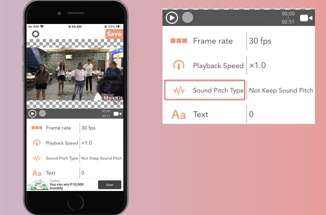 change video voice using movkit