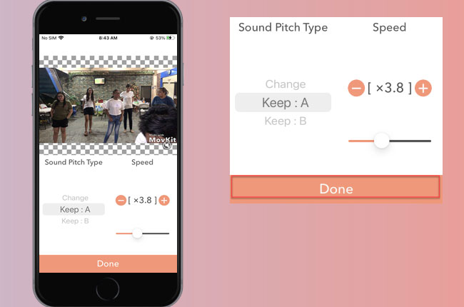 change video voice using movkit