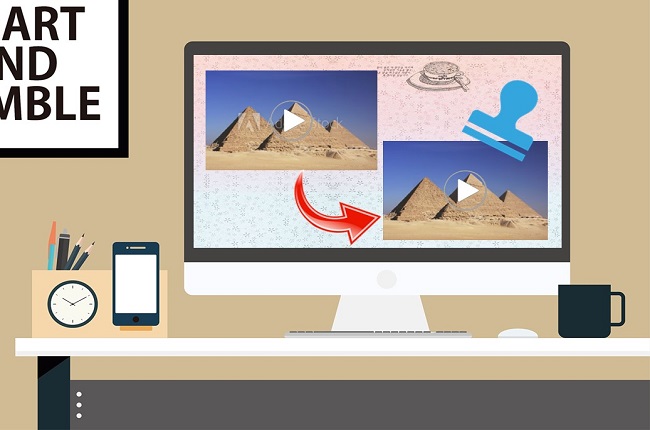 how to put watermark on video