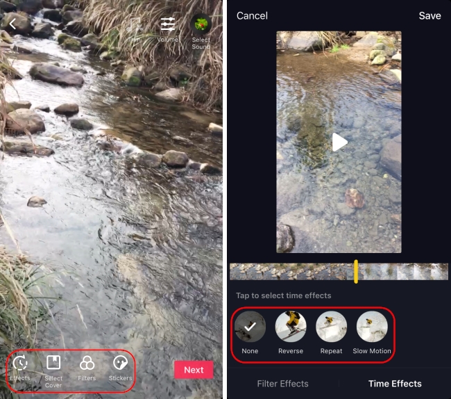 how to use effects in Tik Tok