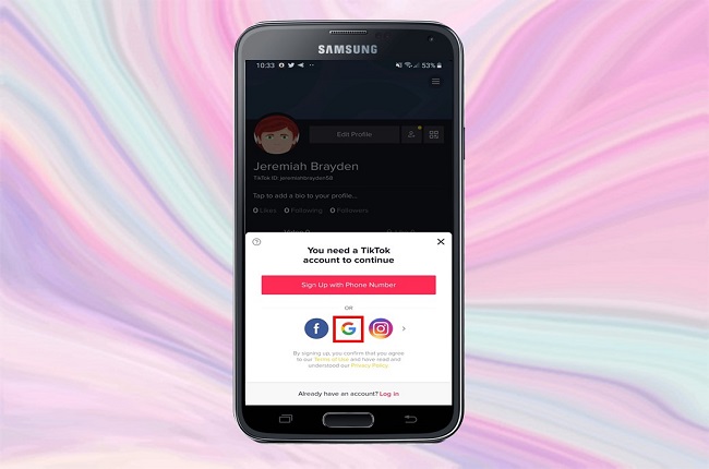 how to create an account on tik tok