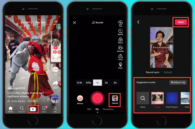 how to make a TikTok with multiple videos