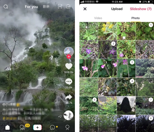 upload photos to TikTok
