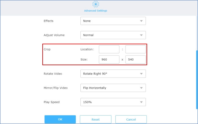 crop video online free