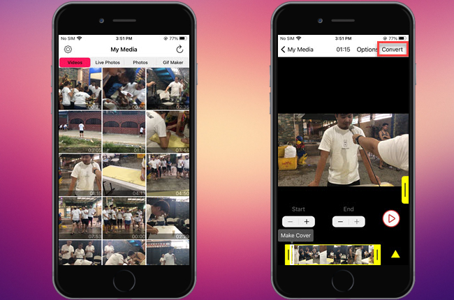 how to turn a video into a live photo 
